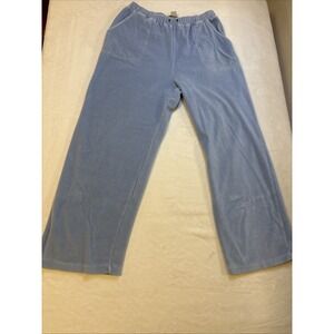 Vintage Havana Jacks Cafe Velour Women's Track Pants Size M Light Blue